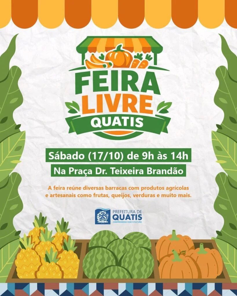 Quatis terá 1ª edição de outubro da Feira Livre